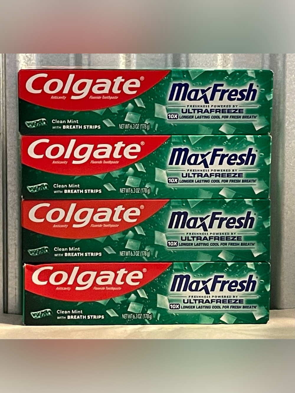 Colgate MaxFresh Clean Mint Toothpaste -6.3 oz  (Pack of 4)